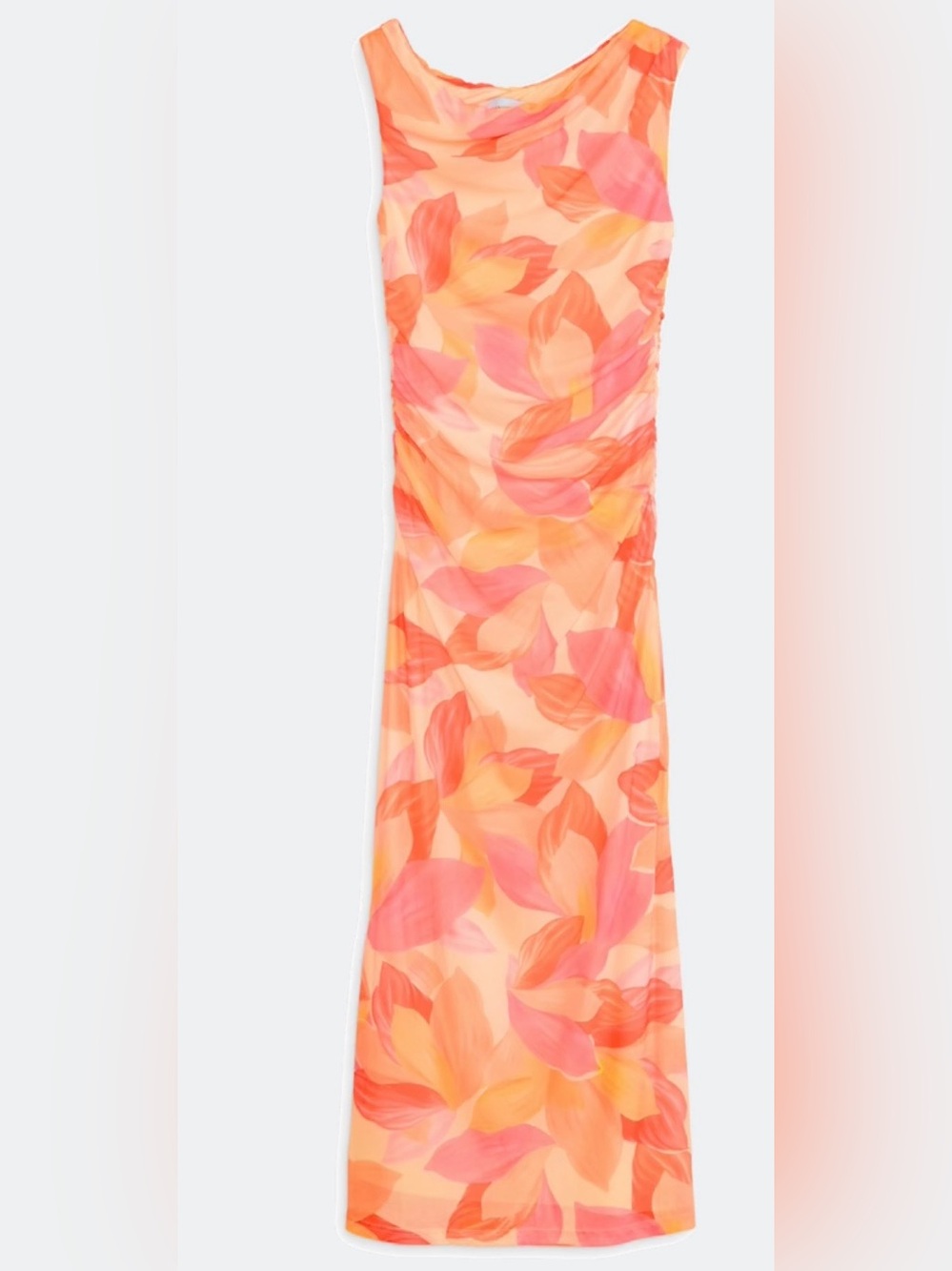 MINKPINK Strapless Floral Print Dress in Pink and Coral